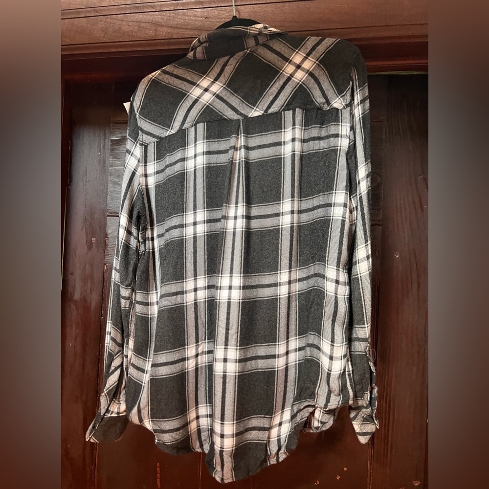 Rails Flannel Ellson Button Down Plaid Black Whit… - image 8